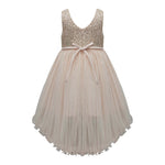 Champagne Full Layered  Ruffle Dress