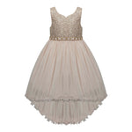 Champagne Full Layered  Ruffle Dress