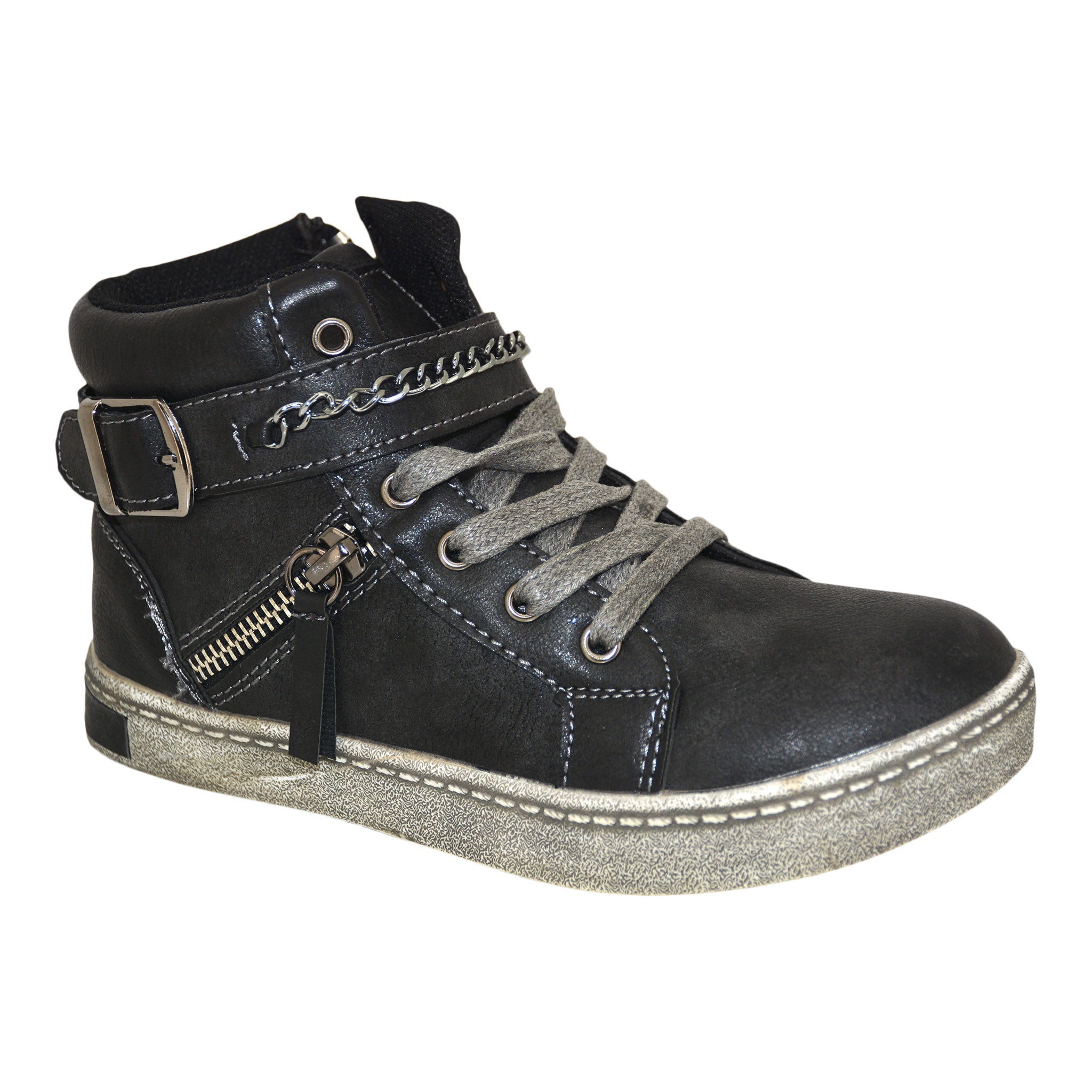 Boys Grey Hi Top Runners