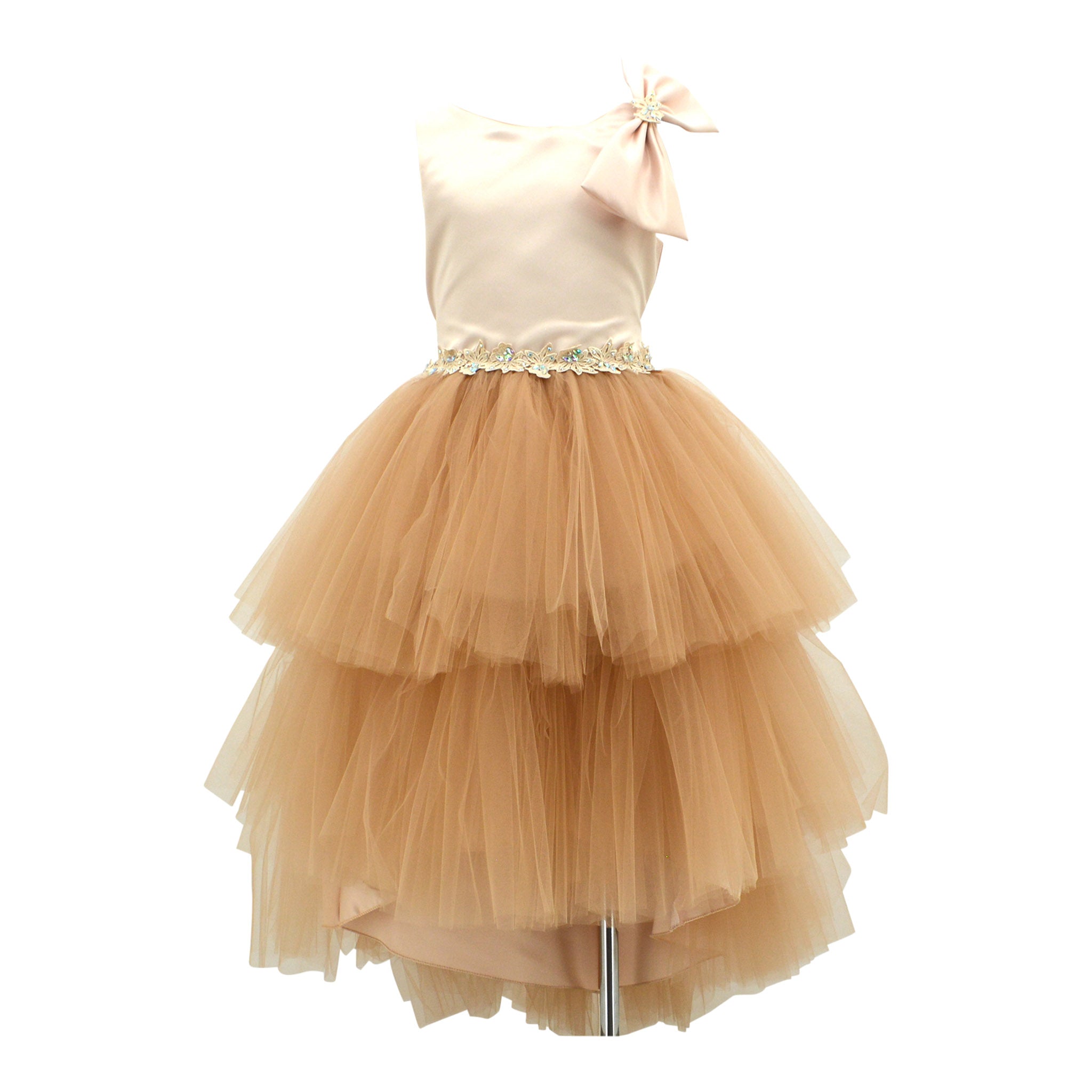 Paparazzi Ruffled layer Champaign Dress