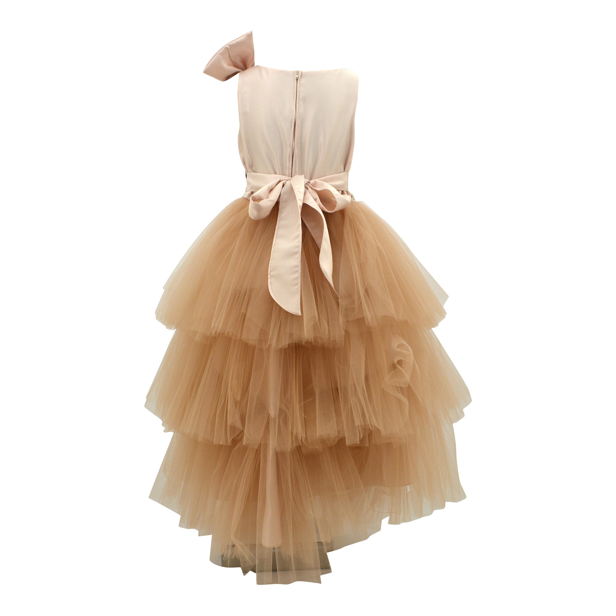 Paparazzi Ruffled layer Champaign Dress