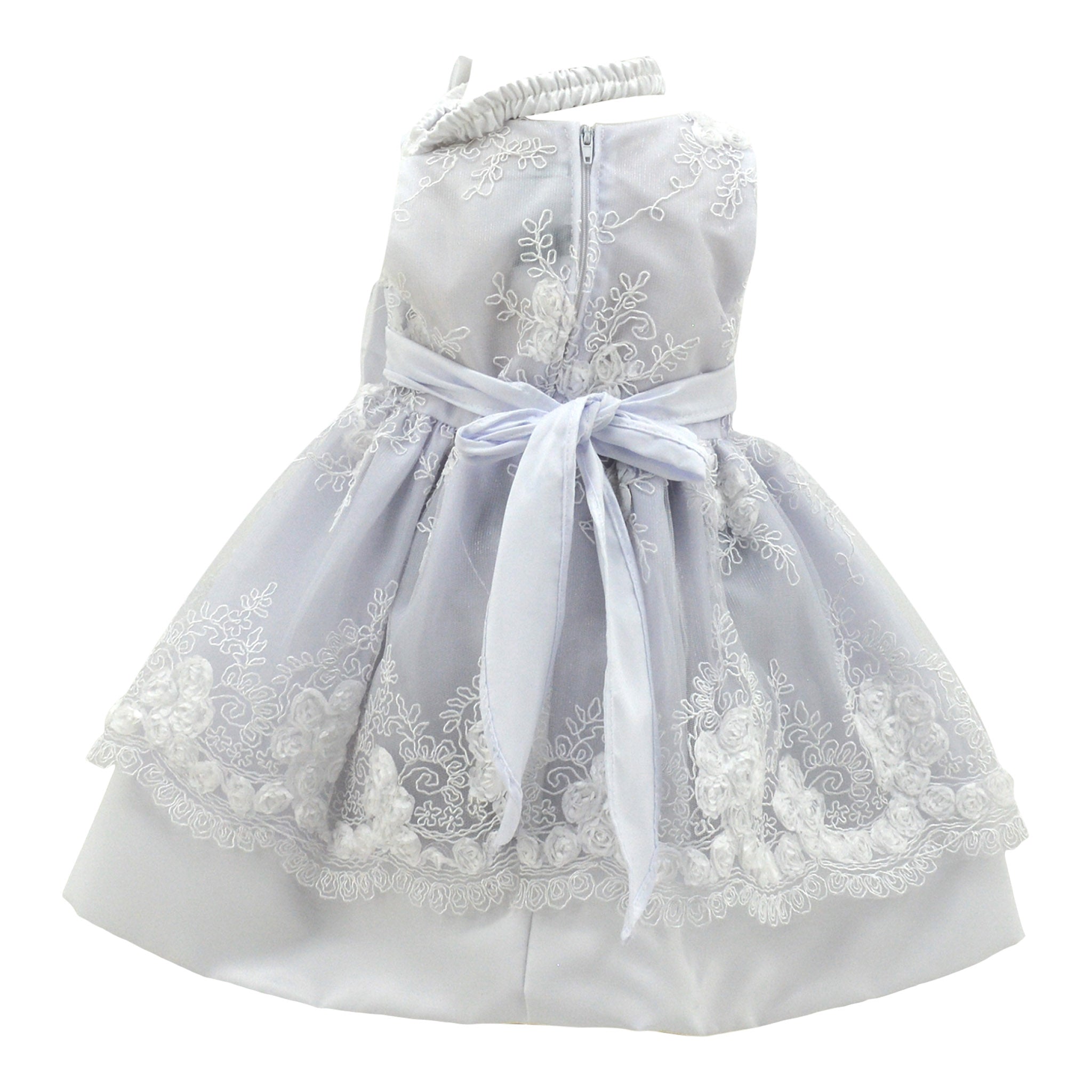 Baby Dress Diamond Lace White