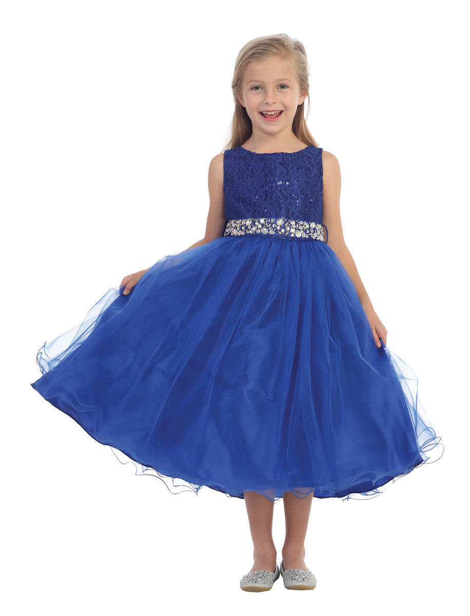 Couture design dress Royal Blue