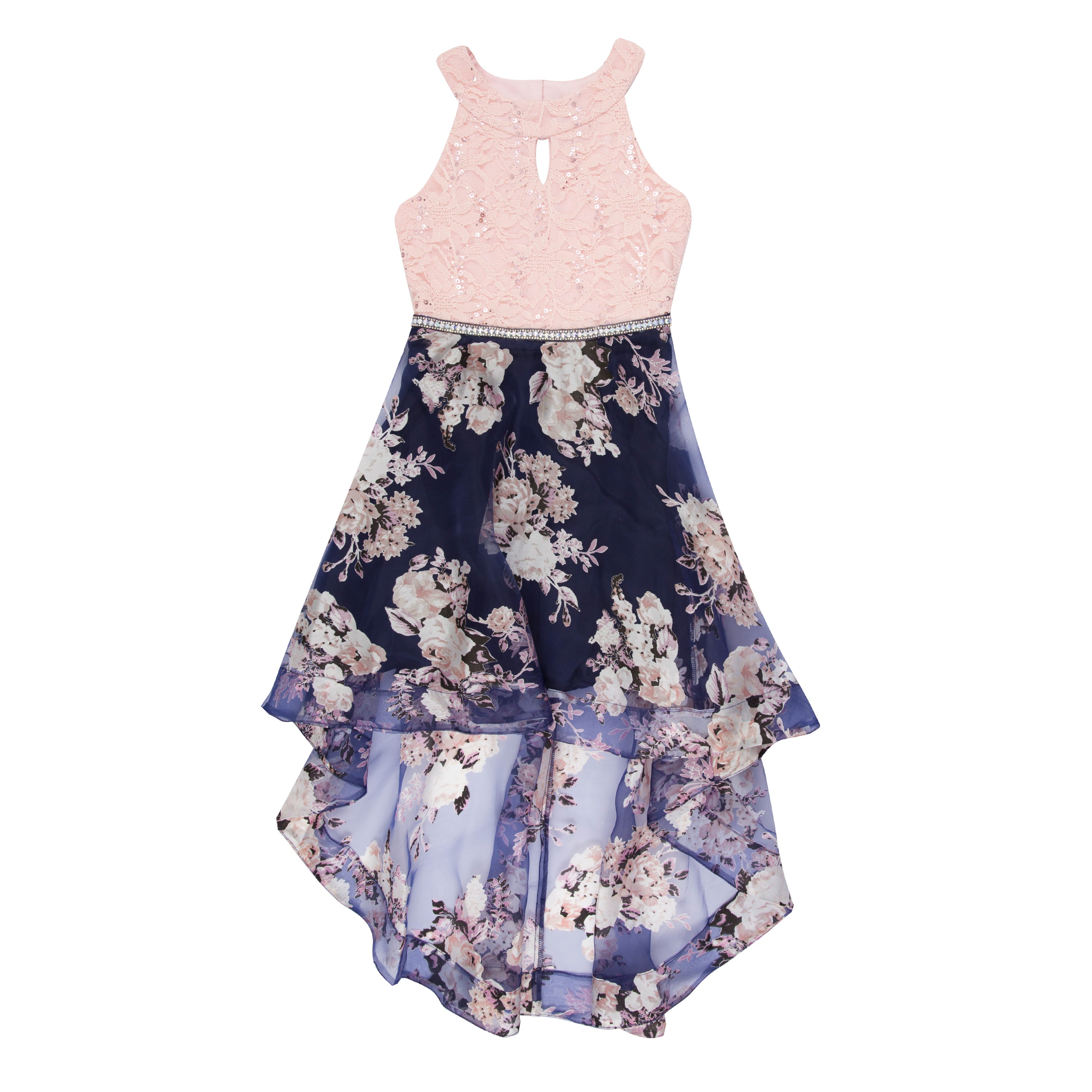 Paparazzi Cotoure Dress Pink & Navy Floral