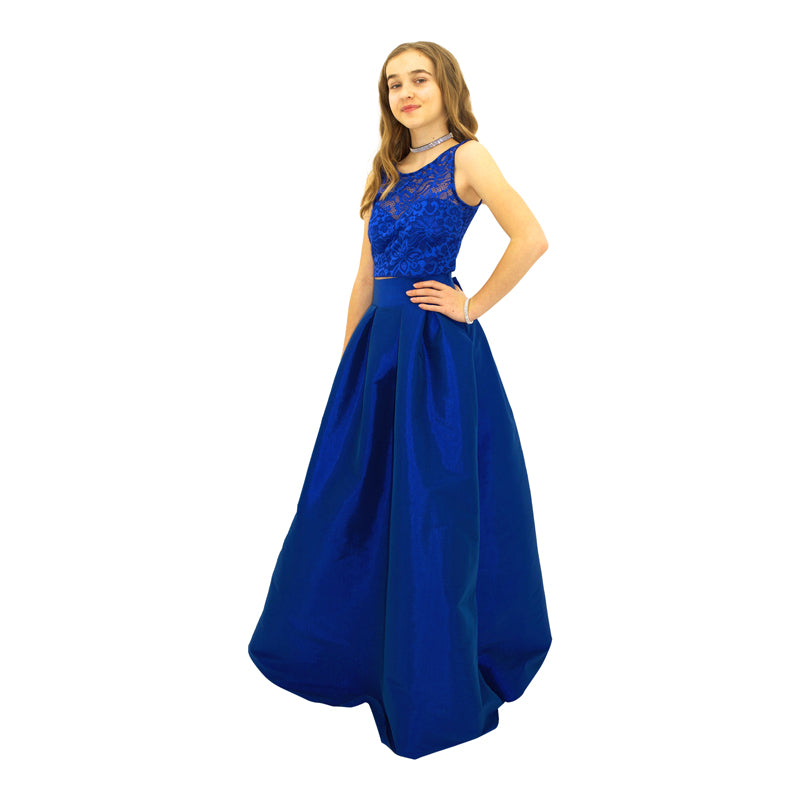 Paparazzi Couture 2 Piece Sequence Full length dress Electric Blue