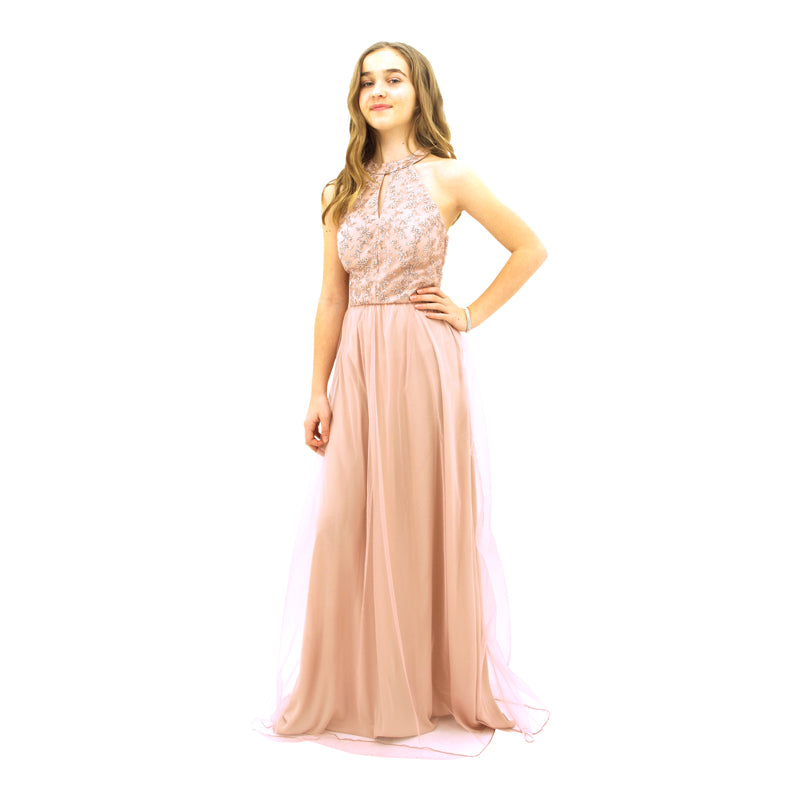 Paparazzi Couture Sequence Full length dress Blush Pink