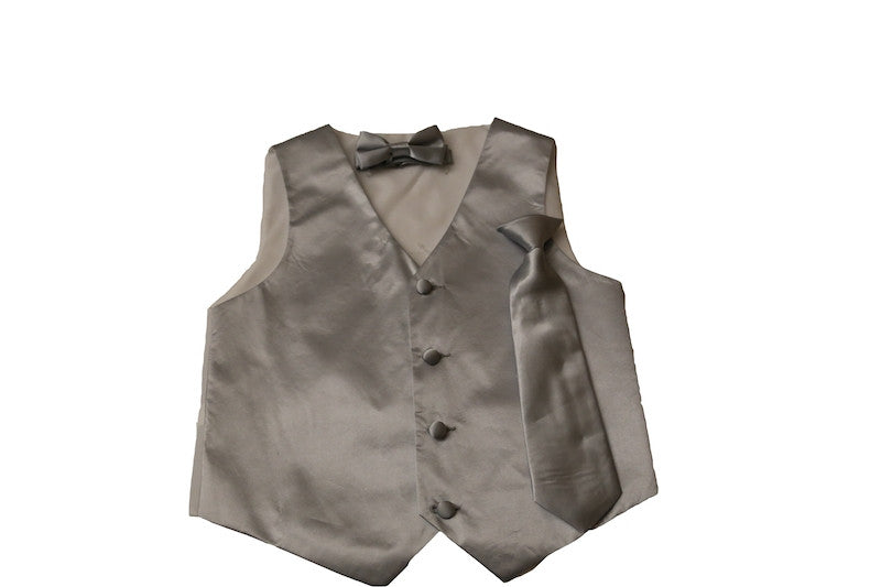 Boys 4 pc Satin Vest Set